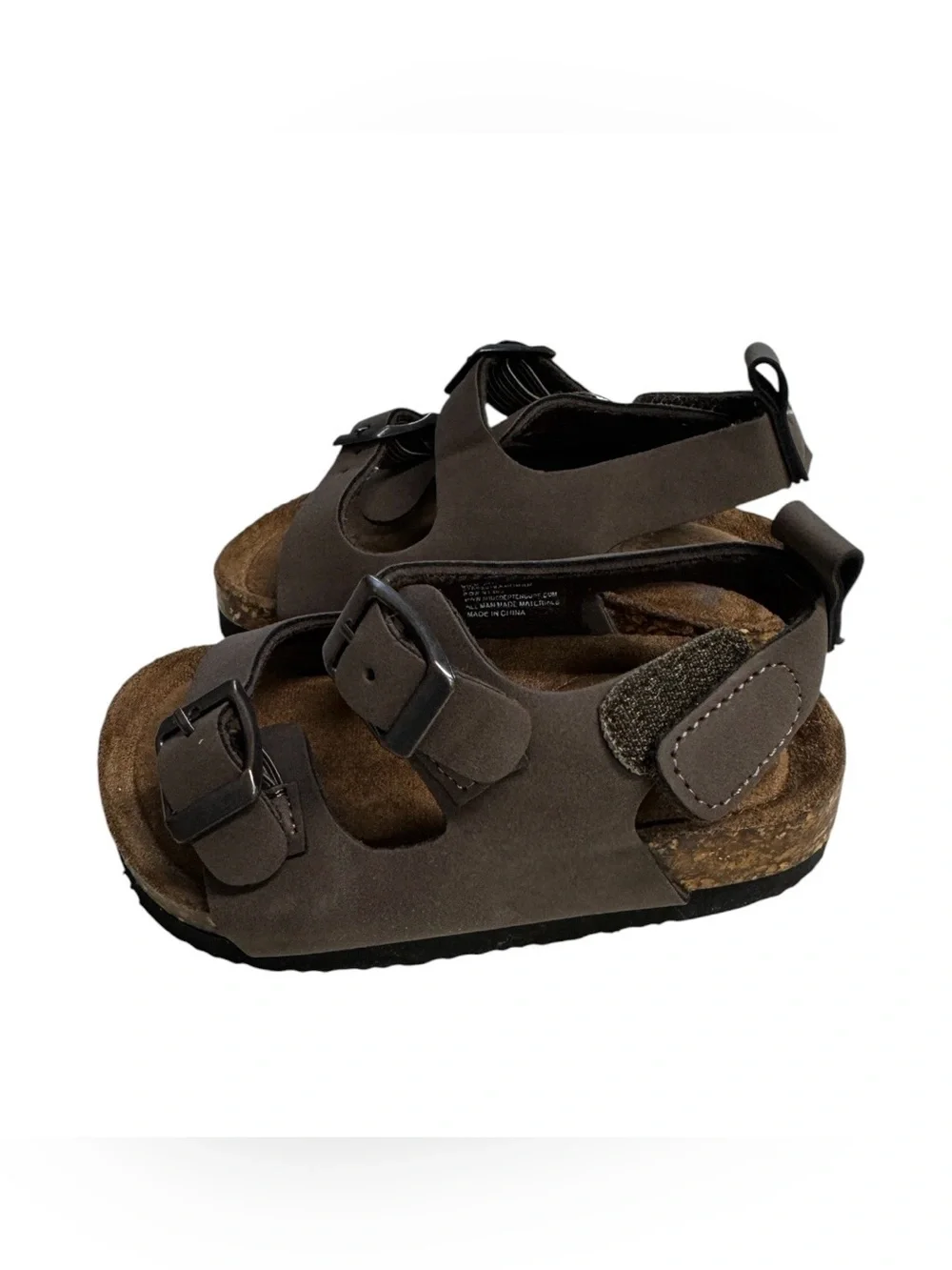 Maui Island Kids Brown Adjustable Buckle Sandals 6M Baby